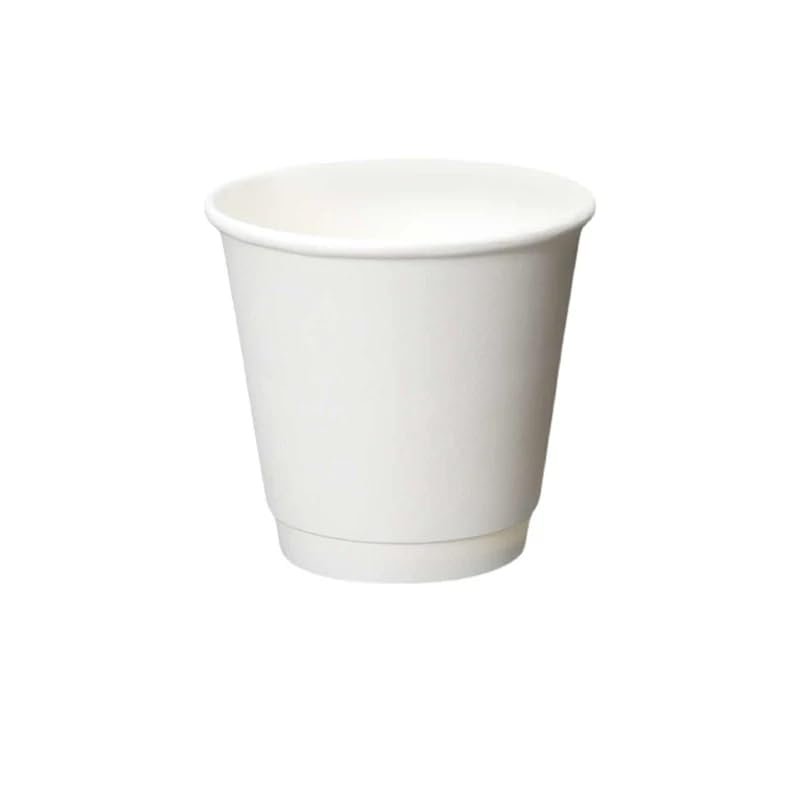 EcoQuality 10 oz White Double Wall Disposable Paper Coffee Cups - Insulated Hot and Cold Beverage Cups for Coffee, Tea, Hot Chocolate, Espresso, Latte, Cappuccino, Parties, Everyday Use (300)