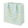 Caspari Bamboo Screen in Robin's Egg Small Square Gift Bags - 1 Gift Bag Included view 3