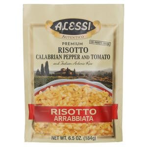 Alessi Autentico, Premium Seasoned Risotto, Italian Arborio Rice, Easy to Prepare, 6.5 Ounce (Arrabbiata, Pack of 1)