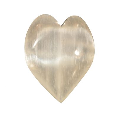 Kidz Rocks Selenite Heart 2 1/2" A Grade Raw Rock Mineral Specimen Geology