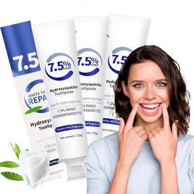 7.5% Hydroxyapatite ToothpasteToothpastes Hydroxyapatite for Enamel Protection and Tooth Strengthening, for Sensitive Teeth, Daily Protection, Long-Lasting Fresh Breath, 4.23Oz (3)