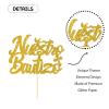 Nuestro Bautizo Cake Topper, Christening, Baby Shower, Baby's 1st Birthday Party Decorations Supplies, Gold Glitter view 3