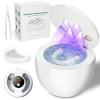 Dental Ultrasonic Retainer Cleaner Machine 45kHz, UV Denture Cleaner with 4 Modes Digital Timer, Portable 200ML UltraSonic Cleaning Pod for Night Mouth Guard, Aligner, Braces, Jewelry and More-White view 1