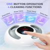 Dental Ultrasonic Retainer Cleaner Machine 45kHz, UV Denture Cleaner with 4 Modes Digital Timer, Portable 200ML UltraSonic Cleaning Pod for Night Mouth Guard, Aligner, Braces, Jewelry and More-White view 2