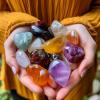 0.22lb Natural Polished Crystal Stone Set Handpicked Tumbled Stones and Crystals Bulk for Healing, Reiki, Meditation, Witchcraft and Home Decor,Blue Chalcedony view 4