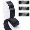100 Yards Ribbon,1-1/2 Inch Black Satin Ribbon Perfect for Wedding Decoration, Bouquet Crafts, Sewing Decoration, Handmade Bow, Christmas Decoration and So On view 2