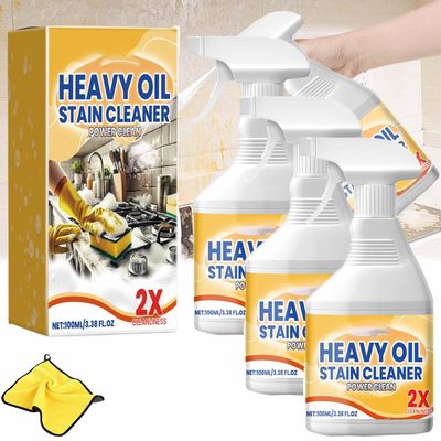 Kitchen Heavy Oil Cleaner, All Purpose Kitchen Heavy Oil Cleaning Agent, Powerful Clean Stains Spray for Countertops, Ovens, and Appliances (3)