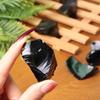 1Lb Black Obsidian Crystal Rocks Raw Stones for Tumbling, Black Obsidian Crystals Bulk Rough Gemstone for Jewelry Making, Healing, Meditation, Sculpture view 4