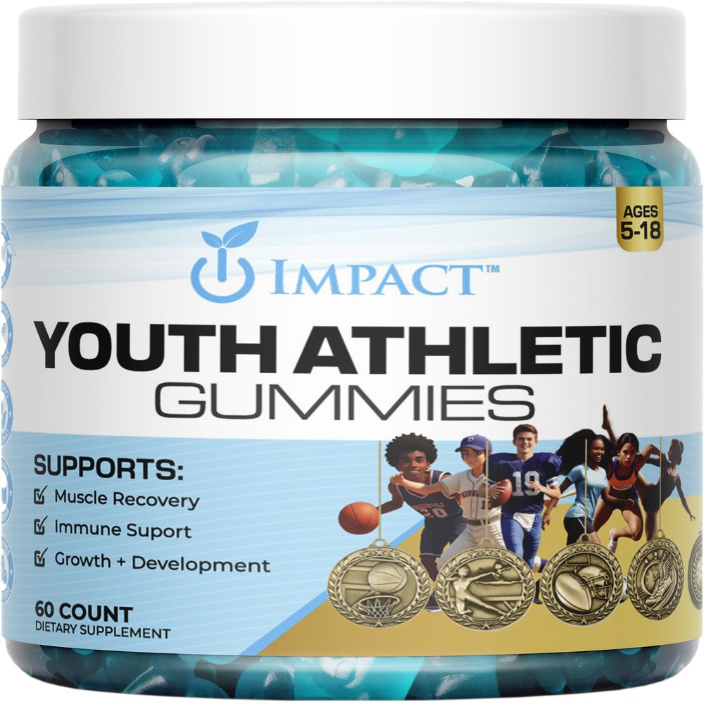 Youth Athletic Gummies Kids Multivitamin Gummies with Essential Nutrients, Immune & Energy Support, Vegan & Gelatin-Free, Includes Vitamins A, C, B3, B12, Omega-3, Zinc Ages 5-18