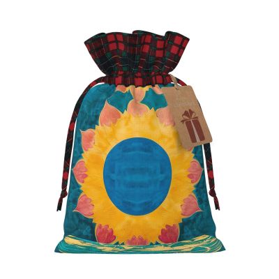 HCVXBSA Christmas Gift Bags -Sunflower colored glass Festive Holiday Gift Bags, Bulk Christmas Bags for Gifts, Perfect for Xmas & Party