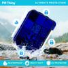 12 Compartment Large Pill Case with Airtight Seal - Silicone Gasket Waterproof Med Box with Medication Map and Medical Alert Card (Blue, 1 Pack) view 3