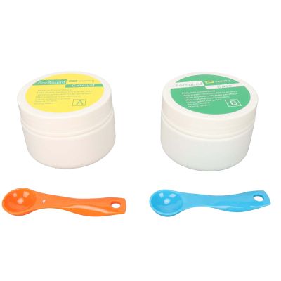 Vomeko 2pcs 400g Ear Impression Putty,Custom Silicone Mild Soft High Elastic Ear m olding Putty Material,Ear m olding Silicone Putty,with Spoons, for DIY Custom Earmolds