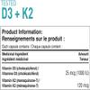 Tested Nutrition D3 + K2 Softgels | 1000 IU Vitamin D3 & 120 mcg Vitamin K2 in Organic Coconut Oil | Improved Absorption, Immune Support, Cardiovascular Health Support | 240 Softgels view 2