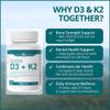 Tested Nutrition D3 + K2 Softgels | 1000 IU Vitamin D3 & 120 mcg Vitamin K2 in Organic Coconut Oil | Improved Absorption, Immune Support, Cardiovascular Health Support | 240 Softgels view 3