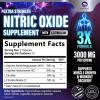 Extra Strength Nitric Oxide Booster - 3X Strength L-Arginine, Citrulline, & Beta Alanine - Premium Nitric Booster Natural Energy, Muscle & Heart Support, Bottled in USA for Men & Women - 60 Capsules view 2