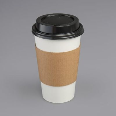 12OZ White Coffee Hot Cup with Lids and Sleeves Combo Set, To Go Cups for Hot Beverages, Perfect for Hot Coffee, Cocoa, and Chocolate (200)