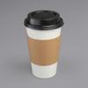 12OZ White Coffee Hot Cup with Lids and Sleeves Combo Set, To Go Cups for Hot Beverages, Perfect for Hot Coffee, Cocoa, and Chocolate (200) view 1