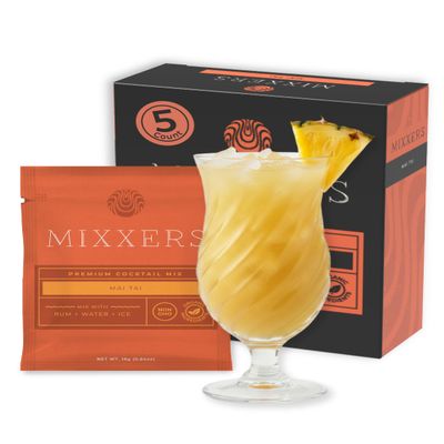 Mixxers Mai Tai Premium Cocktail Mix Packets, Easy On the Go Vegan & Gluten Free Mixers, 5 Count (Pack of 1)