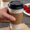 12OZ White Coffee Hot Cup with Lids and Sleeves Combo Set, To Go Cups for Hot Beverages, Perfect for Hot Coffee, Cocoa, and Chocolate (100) view 2