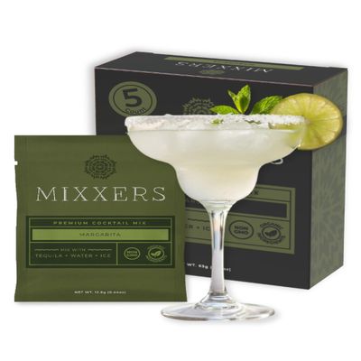 Mixxers Margarita Premium Cocktail Mix Packets, Easy On the Go Vegan & Gluten Free Mixers, 5 Count (Pack of 1)