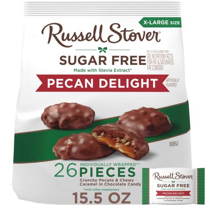 RUSSELL STOVER Sugar Free Pecan Delight Chocolate Candy, 15.5 oz. bag