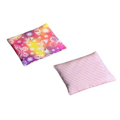 HOME COMFORT Ultra Mini Microwavable Heating & Cooling Pads - 100% Natural Rice 2-Pack (4.5 X 5) (Pink Combo 3)