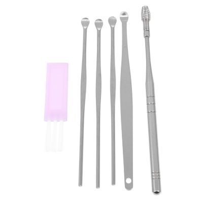 FONDOTIN Spiral Earwax Removal Tool Sturdy Stainless Steel Ear Cleaning Kit Storage Canister