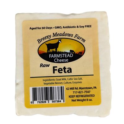 Breezy Meadows Raw Feta 8 oz (Pack of 4)