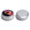 Pill Box Cool Astronaut Round Metal Pill Case with 3 Compartments Portable Mini Medicine Drug Holder Travel Medicine Tablet Vitamin Holder Organizer view 3