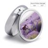Pill Box Lavender Field Bike Round Metal Pill Case with 3 Compartments Portable Mini Medicine Drug Holder Travel Medicine Tablet Vitamin Holder Organizer view 2