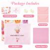 STYPOP 6 Pack 13" Large Mothers Day Gift Bags with Tissue Paper, Reusable Non-Woven Pink Gift Bags with Handles, Mothers Day Gifts for Mom/Grandma/Friends, 12.8"*10.2"*6.3" view 3