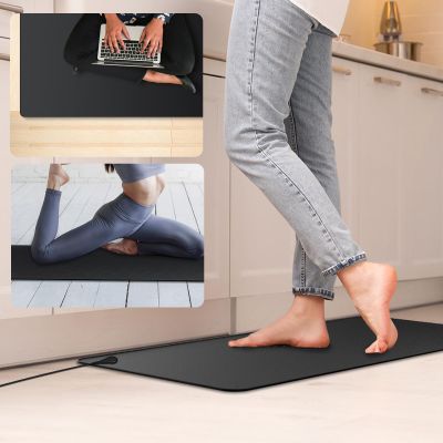 Urvoix Grounding Mat for Feet, 35.4"x23.6" Earth Mat Grounding Pad for Bed, Grounding Mat Kit for Desk, Improve Sleep, Supports Energy, Relieve Anxiety w/ 15 Foot Cord & Conductive Test Pen
