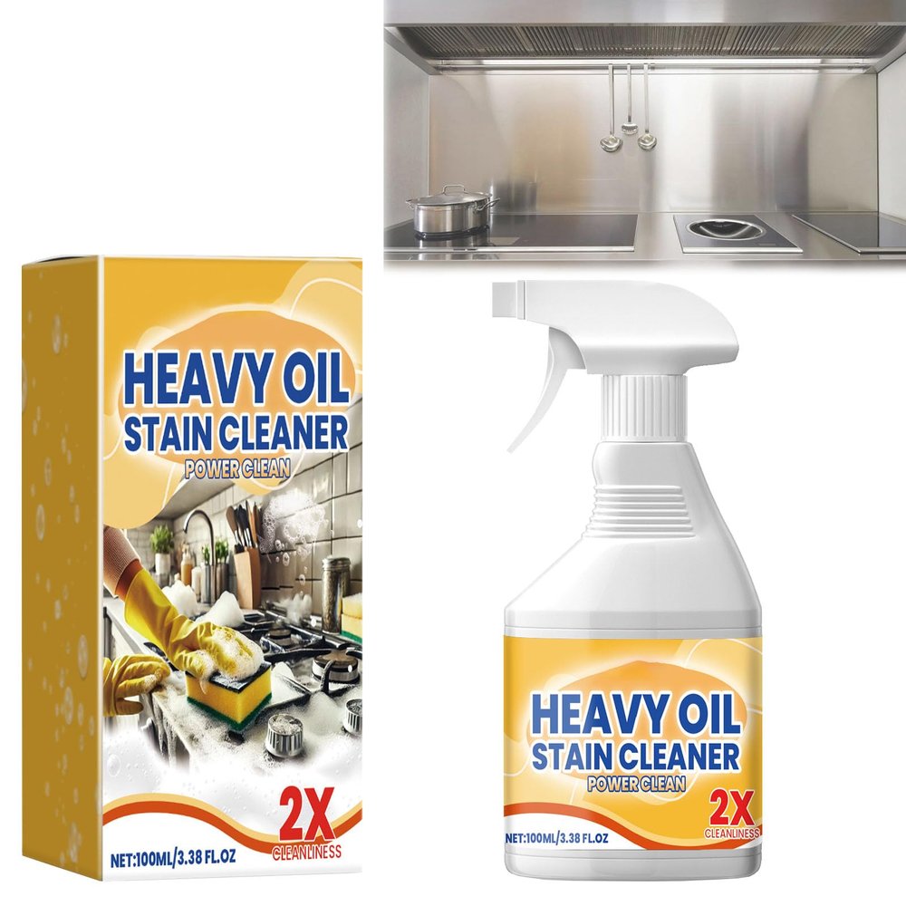 Liapu Kitchen Heavy Oil Cleaner, Kitchen Grease Cleaner, Powerful Kitchen Pots and Pan Cleaner, Multi-Purpose Dirts & Grease Remover, Kitchen Oil Remover Degreaser Spray, Stove Top Cleaner (1pcs)