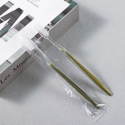 100 Pcs Disposable Toothbrushes Bulk Individually Wrapped Pre Pasted Soft Bristle Tooth Brush Set Travel Colorful Toothbrushes for Homeless Gift Hotel Camping Travel (Dark Green B4, one Size)