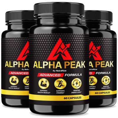 (3 Pack) Alpha Peak Pills, Official AlphaPeak Capsules For Men, Premium Formula to Support Energy, Stamina & Peak Performance, Supports Overall Well-Being, Alpha Peak Pastillas, Reviews (180 Capsules)