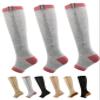 Aofur Zipper Compression Socks for Women & Men Circulation Calf Knee High 15-20mmHg Open Toe Compression Stocking suit for Circulation Support (Grey(3Pairs), L/XL) view 1
