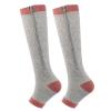 Aofur Zipper Compression Socks for Women & Men Circulation Calf Knee High 15-20mmHg Open Toe Compression Stocking suit for Circulation Support (Grey(3Pairs), L/XL) view 2