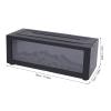 3D Fireplace Diffuser, Aromatherapy Diffuser for Home ABS Timer Quiet Bedroom Simulation Aromatherapy Diffuser Desktop 3D Flame Fireplace Humidifier Ambient (Black) view 2