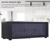 3D Fireplace Diffuser, Aromatherapy Diffuser for Home ABS Timer Quiet Bedroom Simulation Aromatherapy Diffuser Desktop 3D Flame Fireplace Humidifier Ambient (Black) view 3
