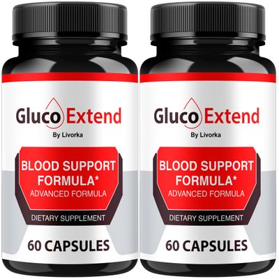 (2 Pack) Gluco Extend - Gluco Extend Capsules Supports Healthy Levels All Natural Ingredients, GlucoExtend Pills Maximum Strength, Glucoextend Advanced Supplement Formula, 120 Capsules for 2 Months