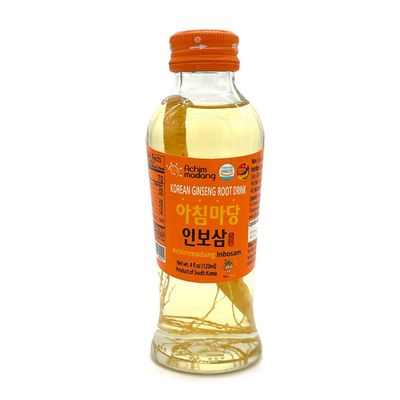 Achimmadang Inbosam Korean Ginseng Drink Root Drink, 4 fl oz, 10 Bottles Pack of 2