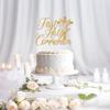 First Holy Communion Cake Topper, Baptism Cake Decor, First Communion Decorations, Wedding Christening Baptism Baby Shower Party Decorations (Gold Glitter) view 3
