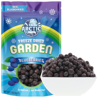 Arctic Farms Garden Pure Freeze Dried Blueberries Fruits, No Sugar Added, Crunchy Snacks (Blueberry)