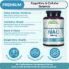 NAC Supplement 600 mg, N-Acetyl Cysteine Capsules, Pure N-Acetylcysteine, No Filler view 2
