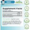 NAC Supplement 600 mg, N-Acetyl Cysteine Capsules, Pure N-Acetylcysteine, No Filler view 3