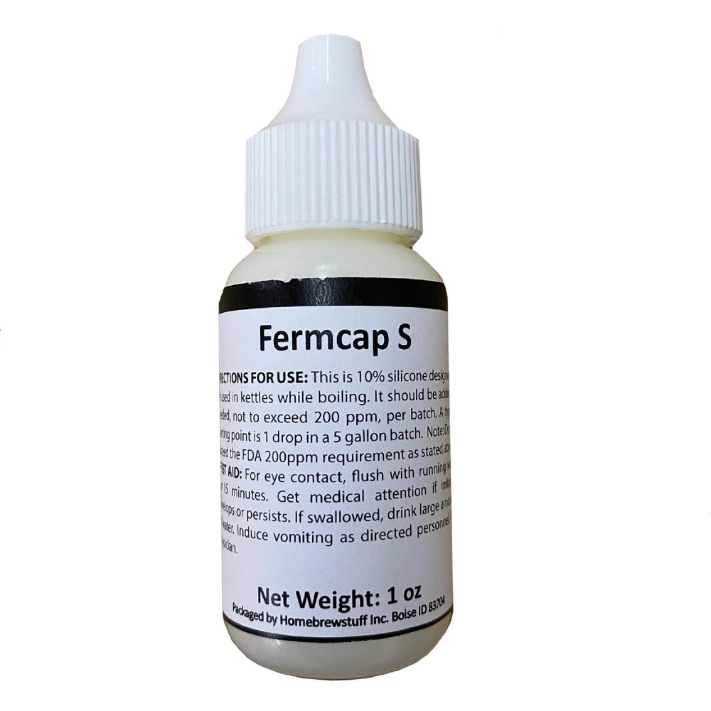 Tapcraft Kerry FermCap S 1oz Foam Control & Clarification Additive for Homebrewing Prevents Foam Overflow and Improves Fermentation