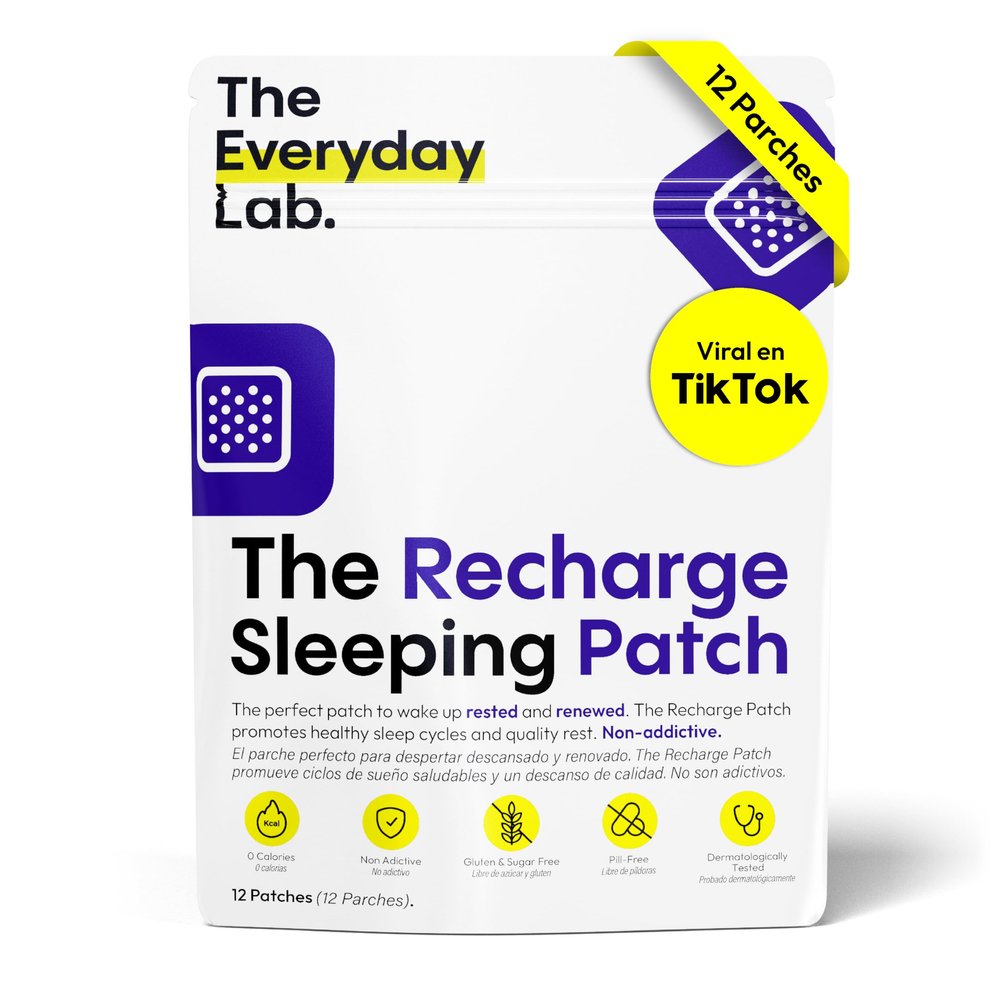 The Everyday Lab Recharge Sleeping Patch 12 Count | Melatonin-Free Formula | Transdermal Gradual Release | Overnight Comfort Patch
