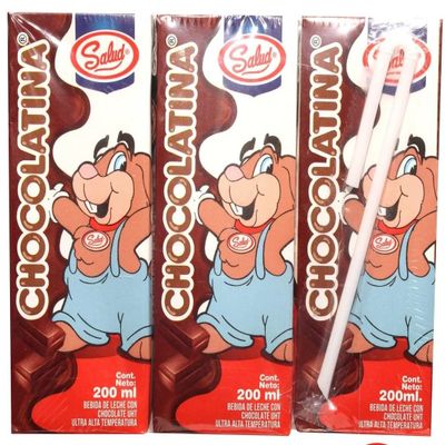 Salud Chocolate Milk Boxes Made with Real Chocolate & Skim Milk - 4g Protein, Calcium & Vitamin A, Leche Chocolate - Perfect for Lunchboxes - 6.75 oz each, (6 Pack)