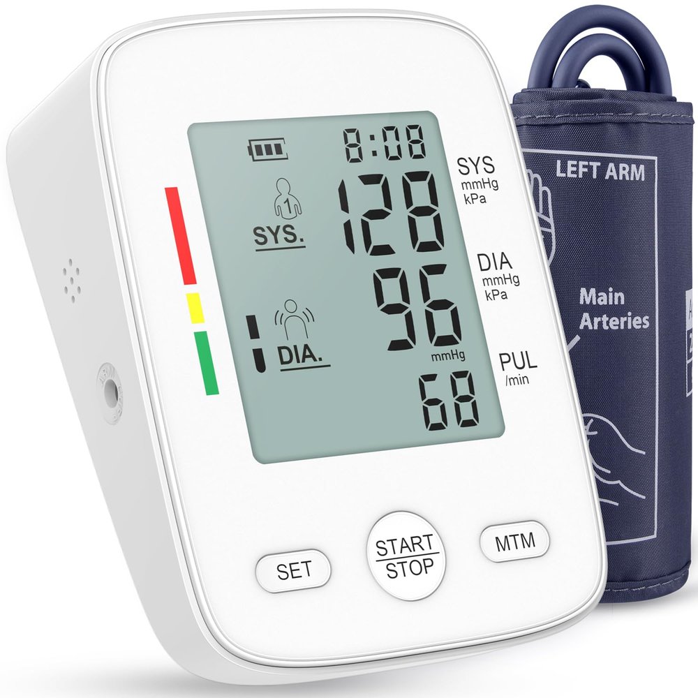 AILE Blood Pressure Monitor, Upper Arm Blood Pressure Machine, Automatic Blood Pressure Monitors for Home Use BP Monitors with Large Cuff 8.7-16.5 Adjustable, 2 * 99 Sets Memory, Digital LCD Display