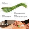 CekPo 2 PCS Jade Stone Gua Sha Massage Tool, Large Guasha Muscle Scraper Tools Set with Handle Muscle Scraping Massage Tools S Shaped Anti Cellulite Spa Acupuncture Tools for Lymphatic Drainage view 4